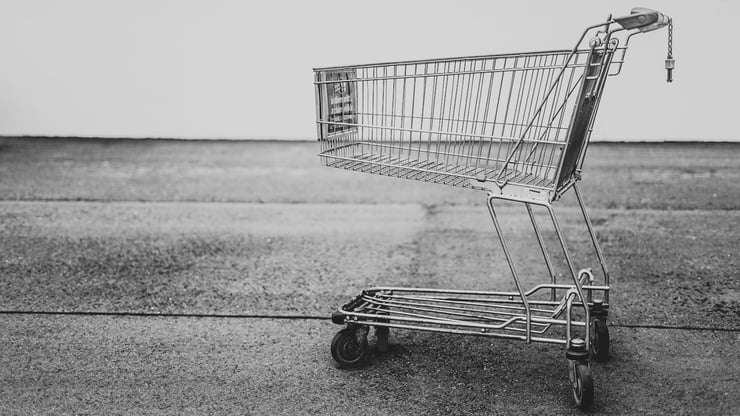 An empty shopping cart. Photo by Bruno Kelzer via Unsplash.