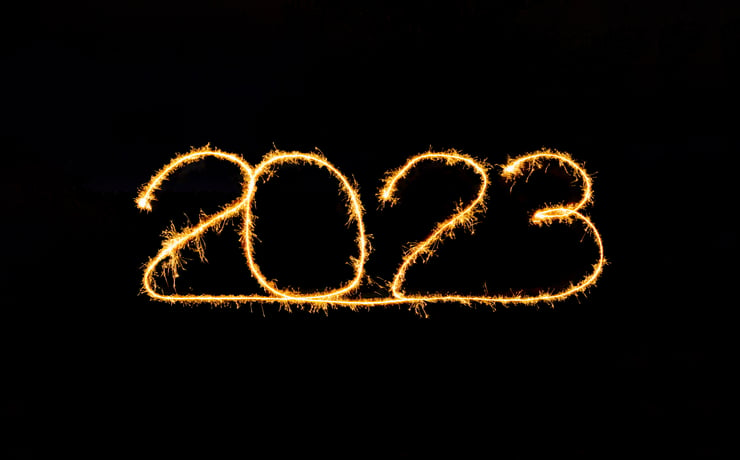 2023 written in lights. Photo by Moritz Knoringer, courtesy of Unsplash
