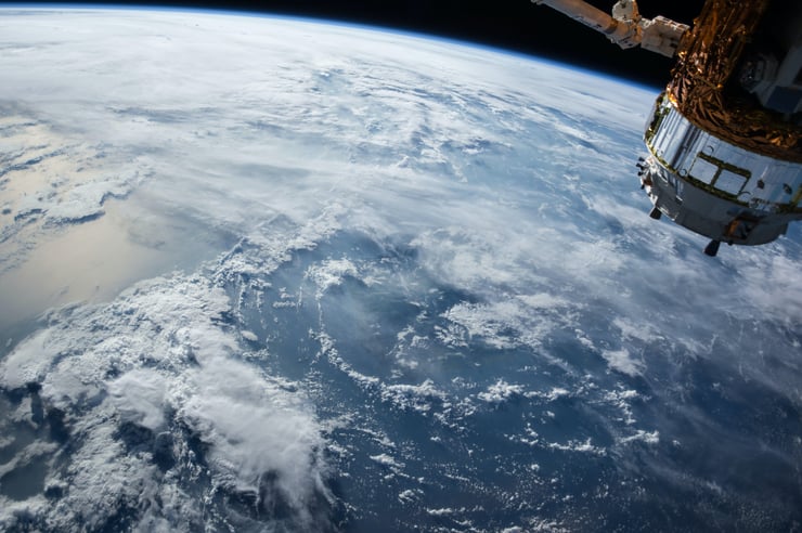 International Space Station orbiting earth. Photo by NASA on Unsplash.