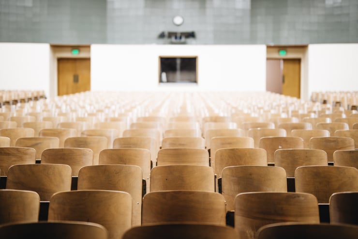Empty lecture hall. Photo by Nathan Dumlao